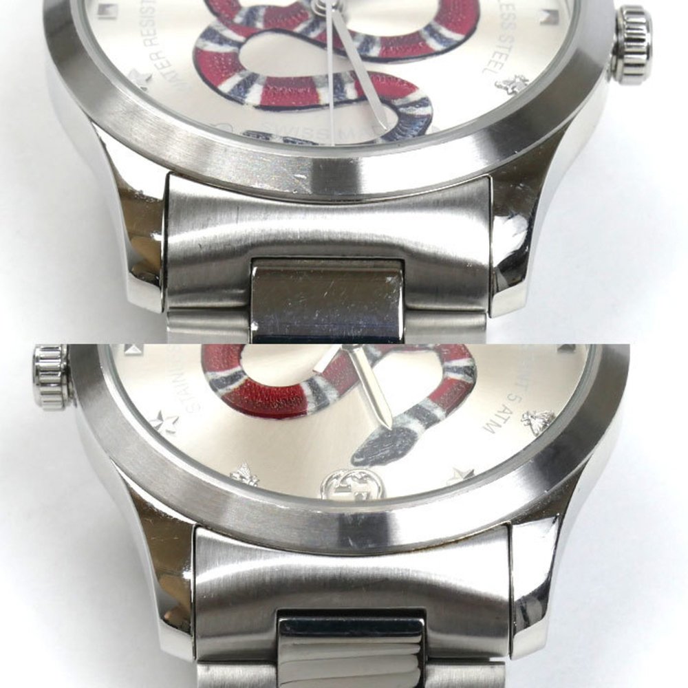 GUCCI G Timeless Kingsnake Watch Battery Operated YA1264076/126.4 Men's - Picture 4 of 8